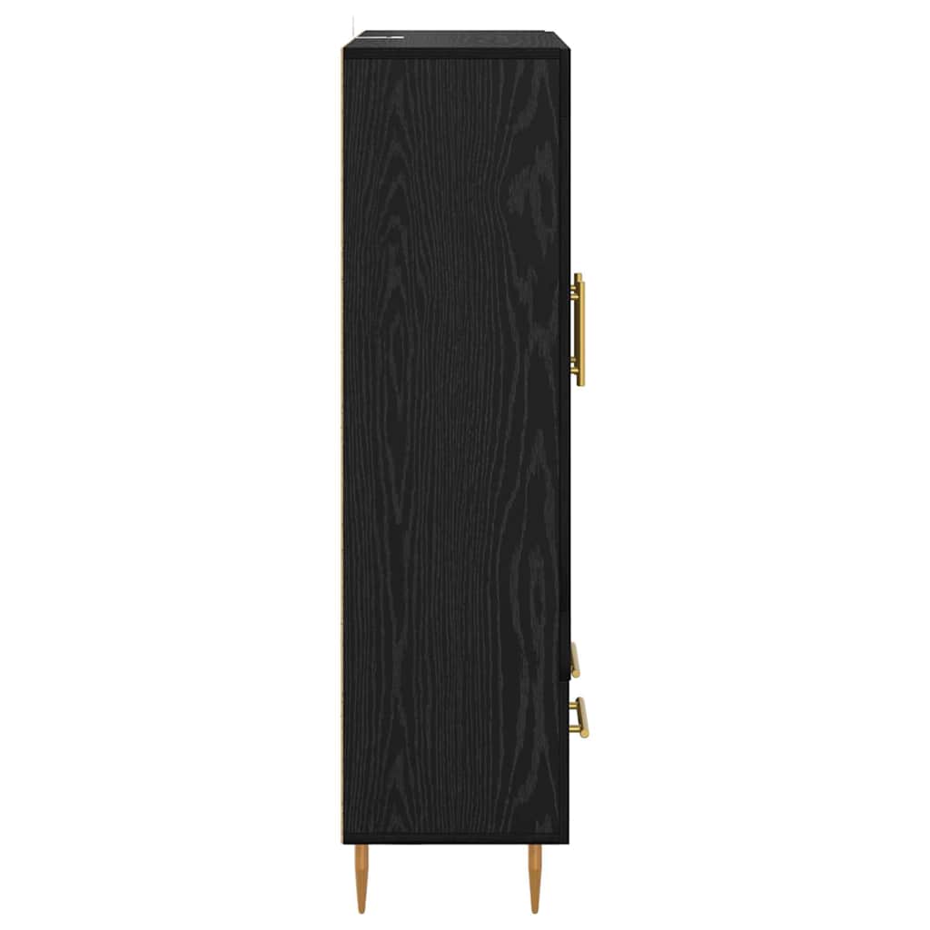 vidaXL Highboard Black Oak 69.5 x 31 x 115 cm Engineered Wood