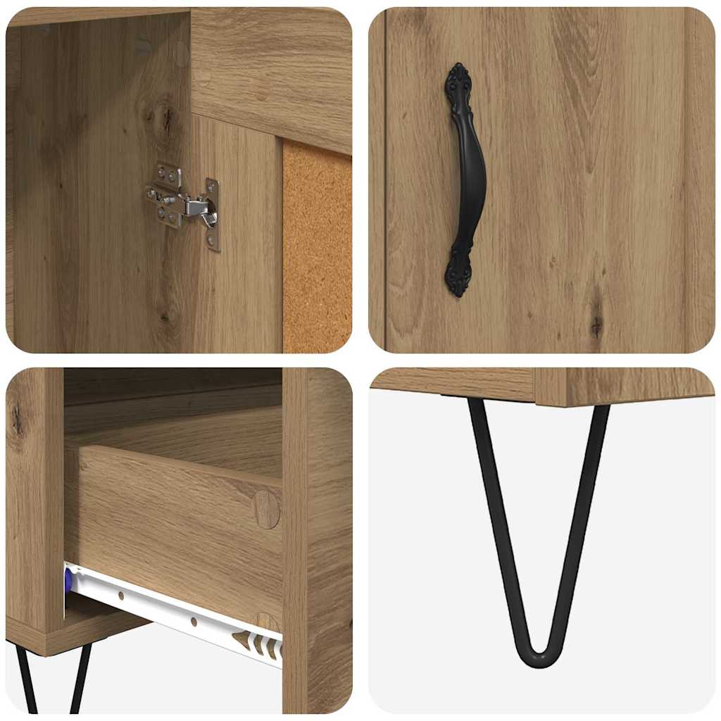 vidaXL Highboard Artisan Oak 69.5 x 31 x 115 cm Engineered Wood