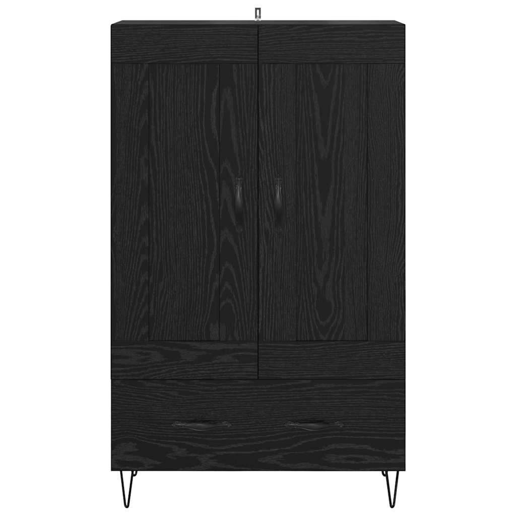 vidaXL Highboard Black Oak 69.5 x 31 x 115 cm Engineered Wood