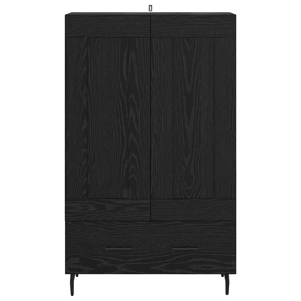 vidaXL Highboard Black Oak 69.5 x 31 x 115 cm Engineered Wood