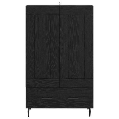 vidaXL Highboard Black Oak 69.5 x 31 x 115 cm Engineered Wood