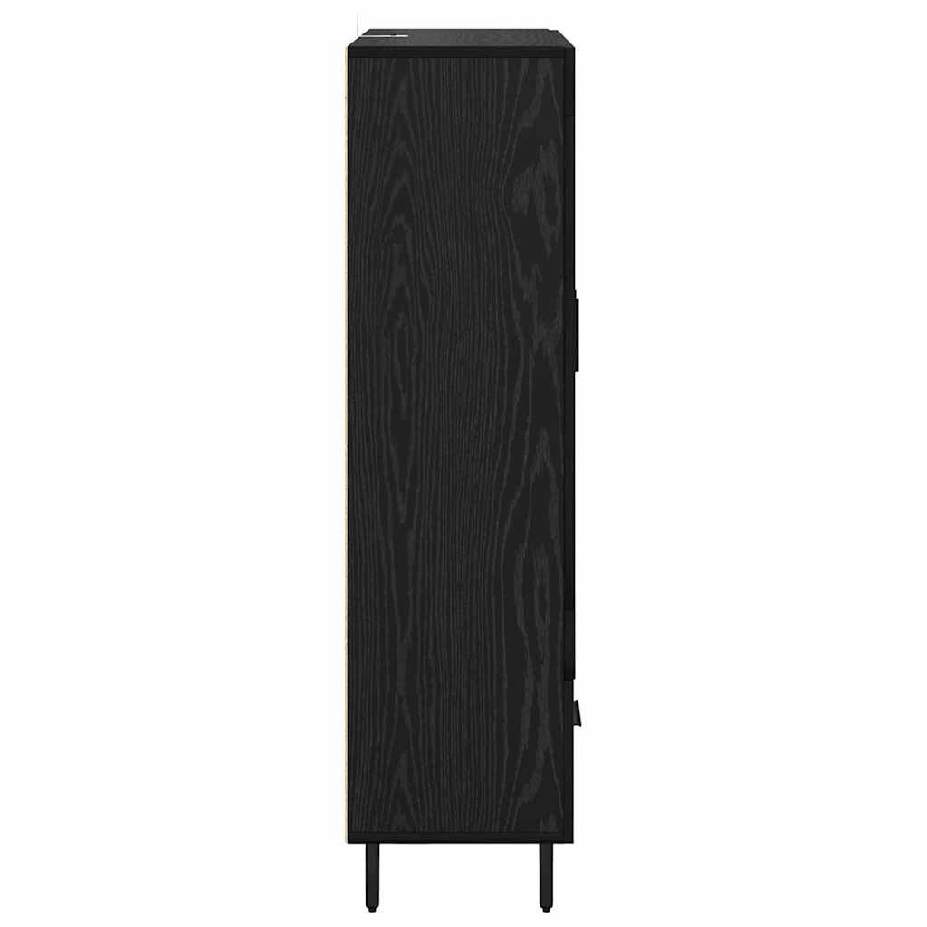 vidaXL Highboard Black Oak 69.5 x 31 x 115 cm Engineered Wood