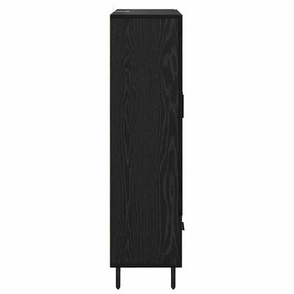 vidaXL Highboard Black Oak 69.5 x 31 x 115 cm Engineered Wood