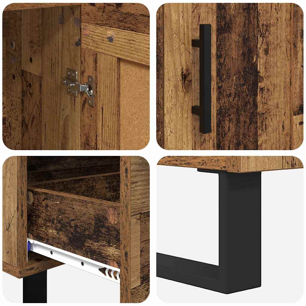 vidaXL Highboard Old Wood 69.5 x 31 x 115 cm Engineered Wood