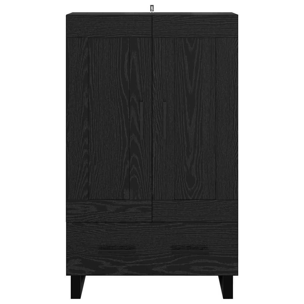 vidaXL Highboard Black Oak 69.5 x 31 x 115 cm Engineered Wood