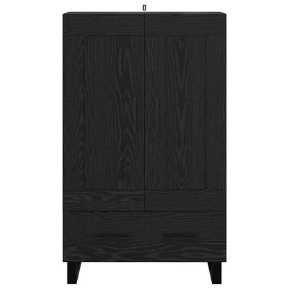 vidaXL Highboard Black Oak 69.5 x 31 x 115 cm Engineered Wood