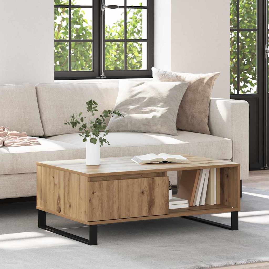 vidaXL Coffee Table Artisan Oak 90 x 60 x 35 cm Engineered Wood