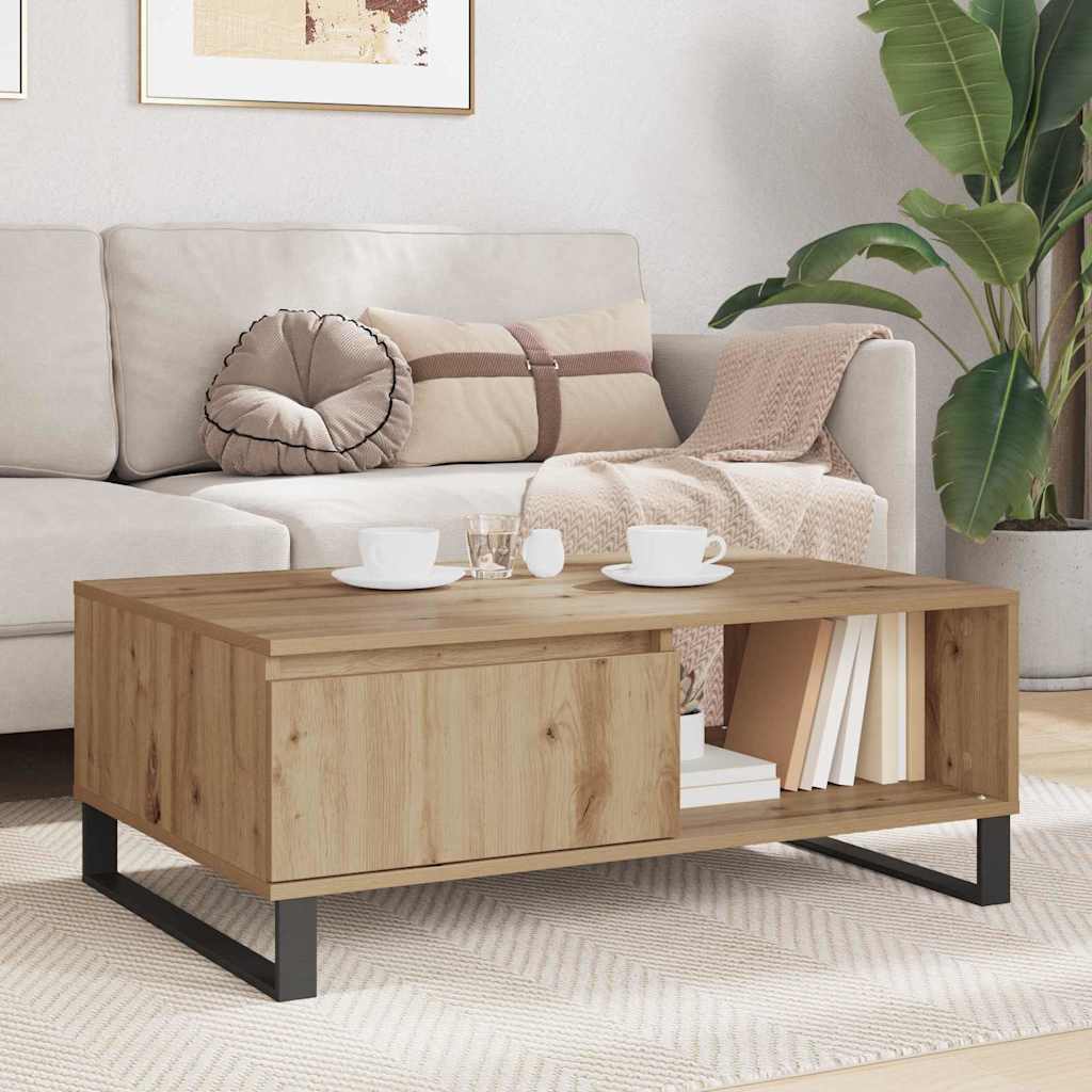 vidaXL Coffee Table Artisan Oak 90 x 60 x 35 cm Engineered Wood
