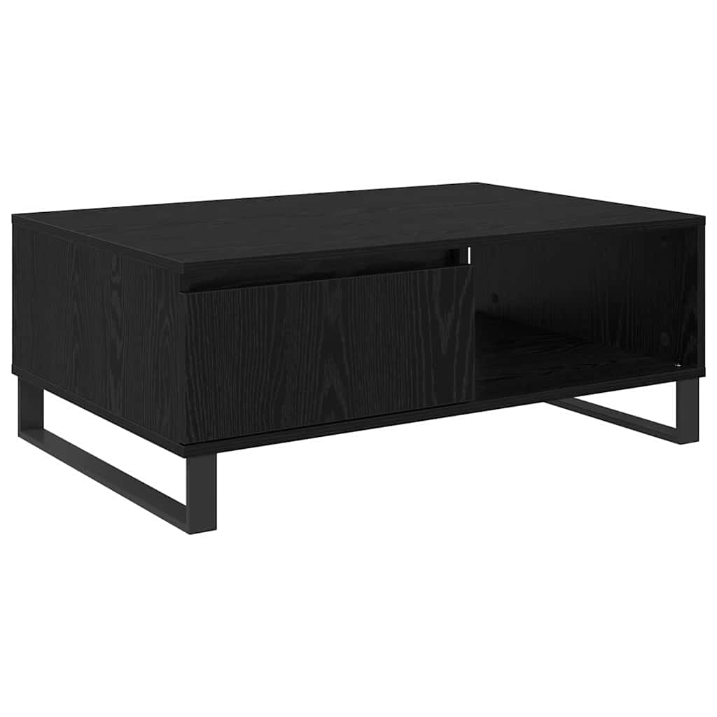 vidaXL Coffee Table Black Oak 90 x 60 x 35 cm Engineered Wood
