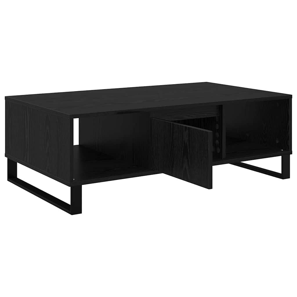 vidaXL Coffee Table Black Oak 104 x 60 x 35 cm Engineered Wood