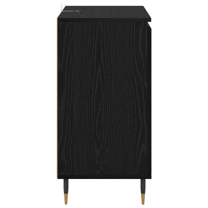 vidaXL Sideboard Black Oak 60 x 35 x 70 cm Engineered Wood