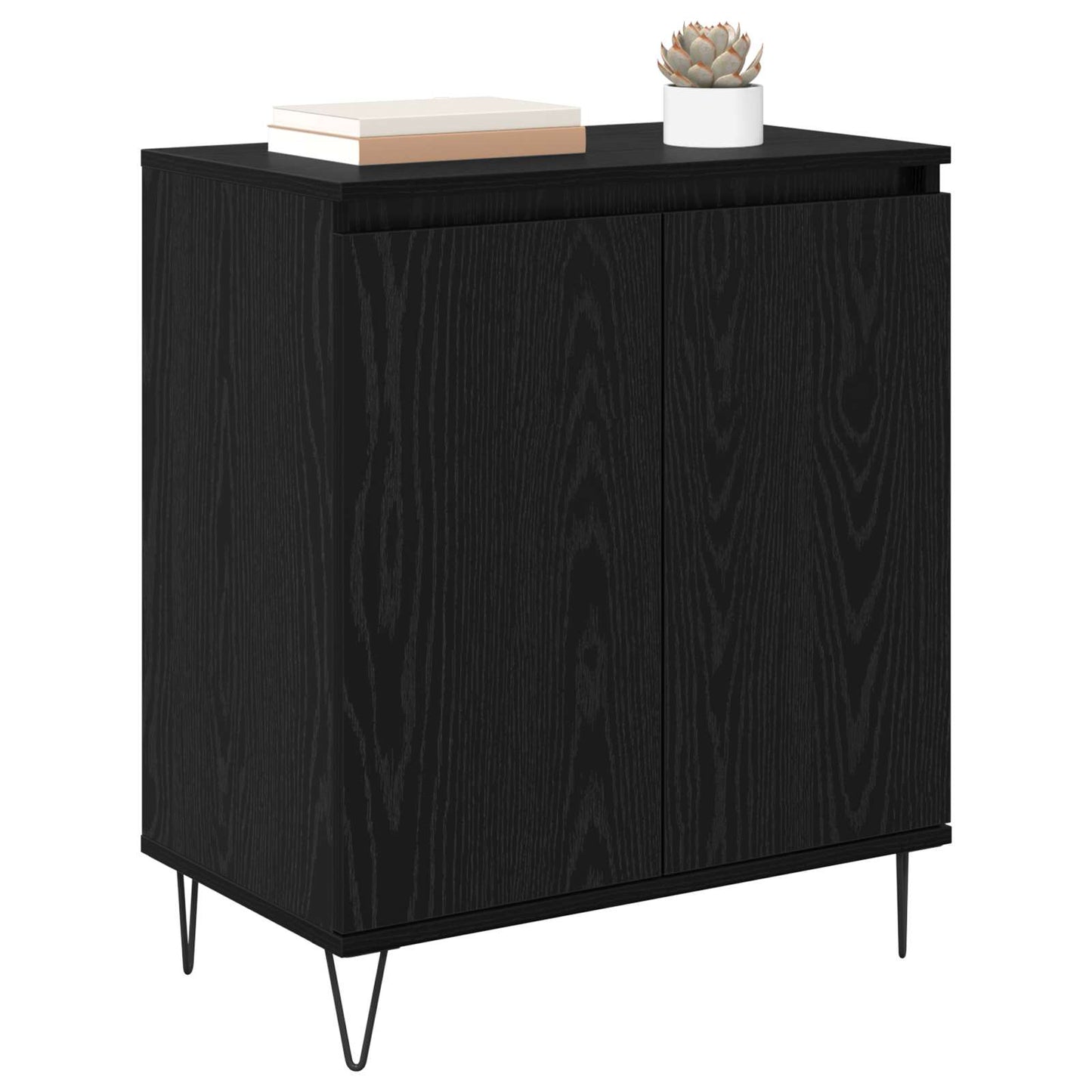 vidaXL Sideboard Black Oak 60 x 35 x 70 cm Engineered Wood