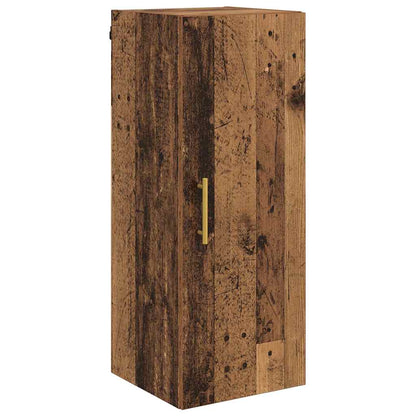 vidaXL Wall Mounted Cabinet Old Wood 34.5 x 34 x 90 cm Engineered Wood