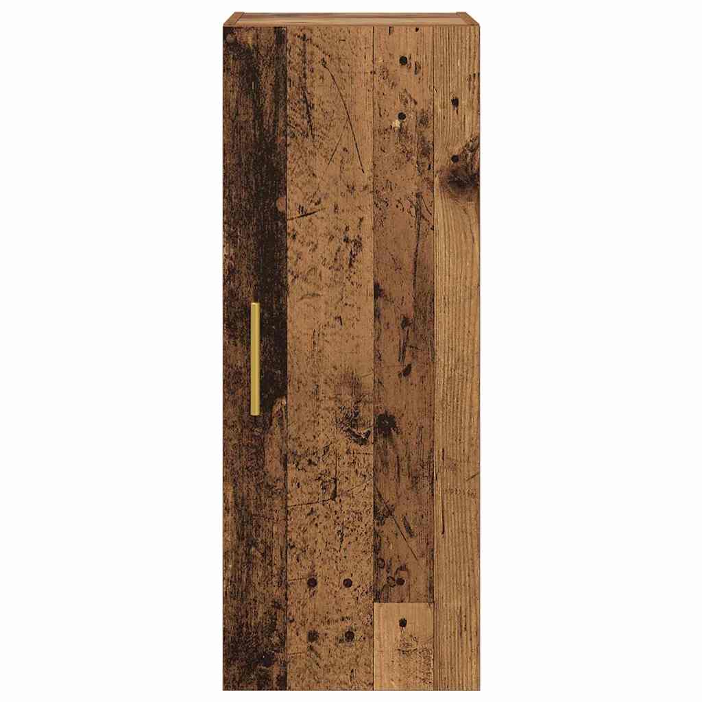 vidaXL Wall Mounted Cabinet Old Wood 34.5 x 34 x 90 cm Engineered Wood