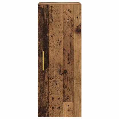 vidaXL Wall Mounted Cabinet Old Wood 34.5 x 34 x 90 cm Engineered Wood