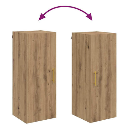 vidaXL Wall Mounted Cabinet Artisan Oak 34.5 x 34 x 90 cm