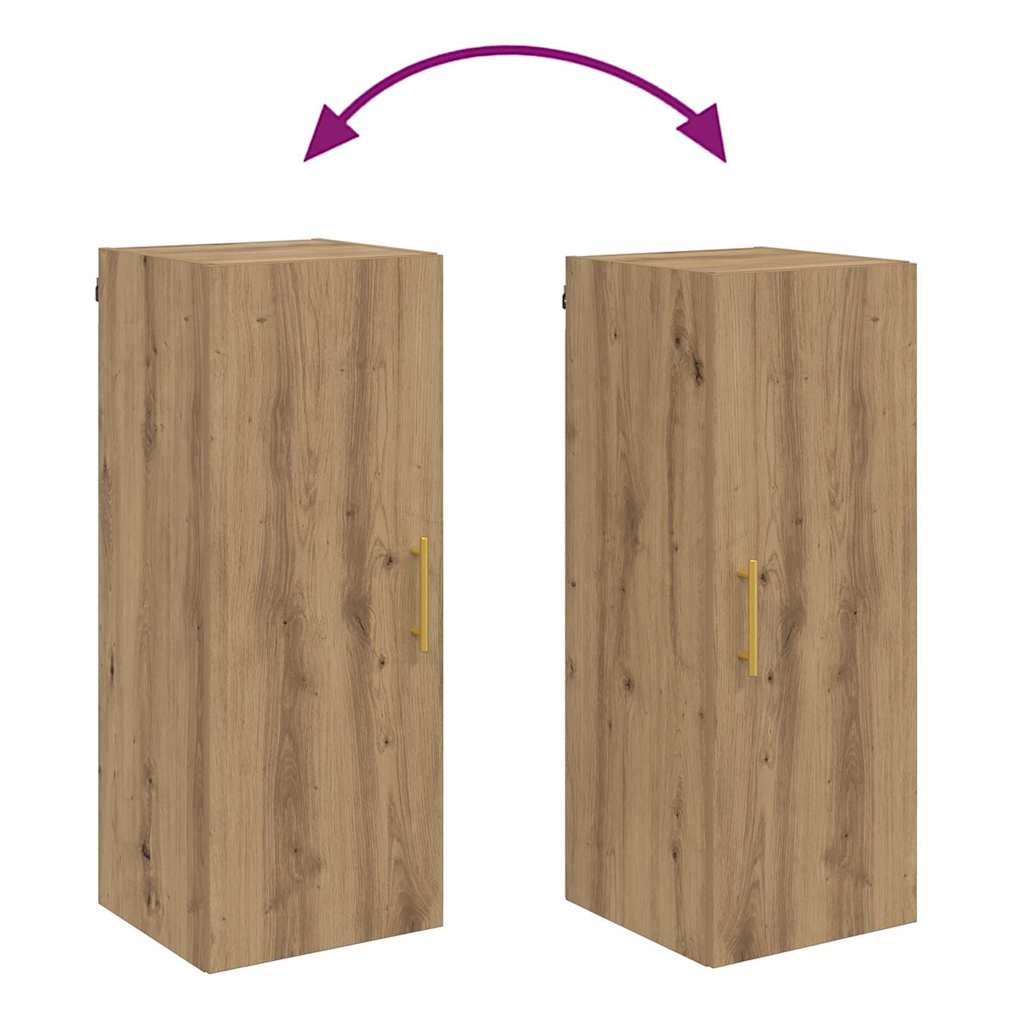 vidaXL Wall Mounted Cabinet Artisan Oak 34.5 x 34 x 90 cm