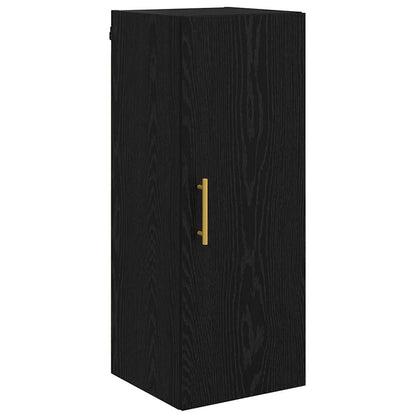 vidaXL Wall Mounted Cabinet Black Oak 34.5 x 34 x 90 cm