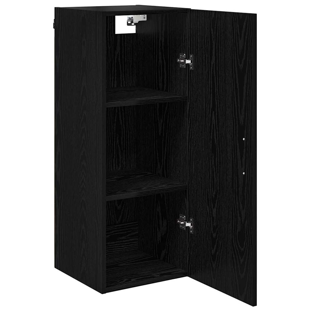 vidaXL Wall Mounted Cabinet Black Oak 34.5 x 34 x 90 cm