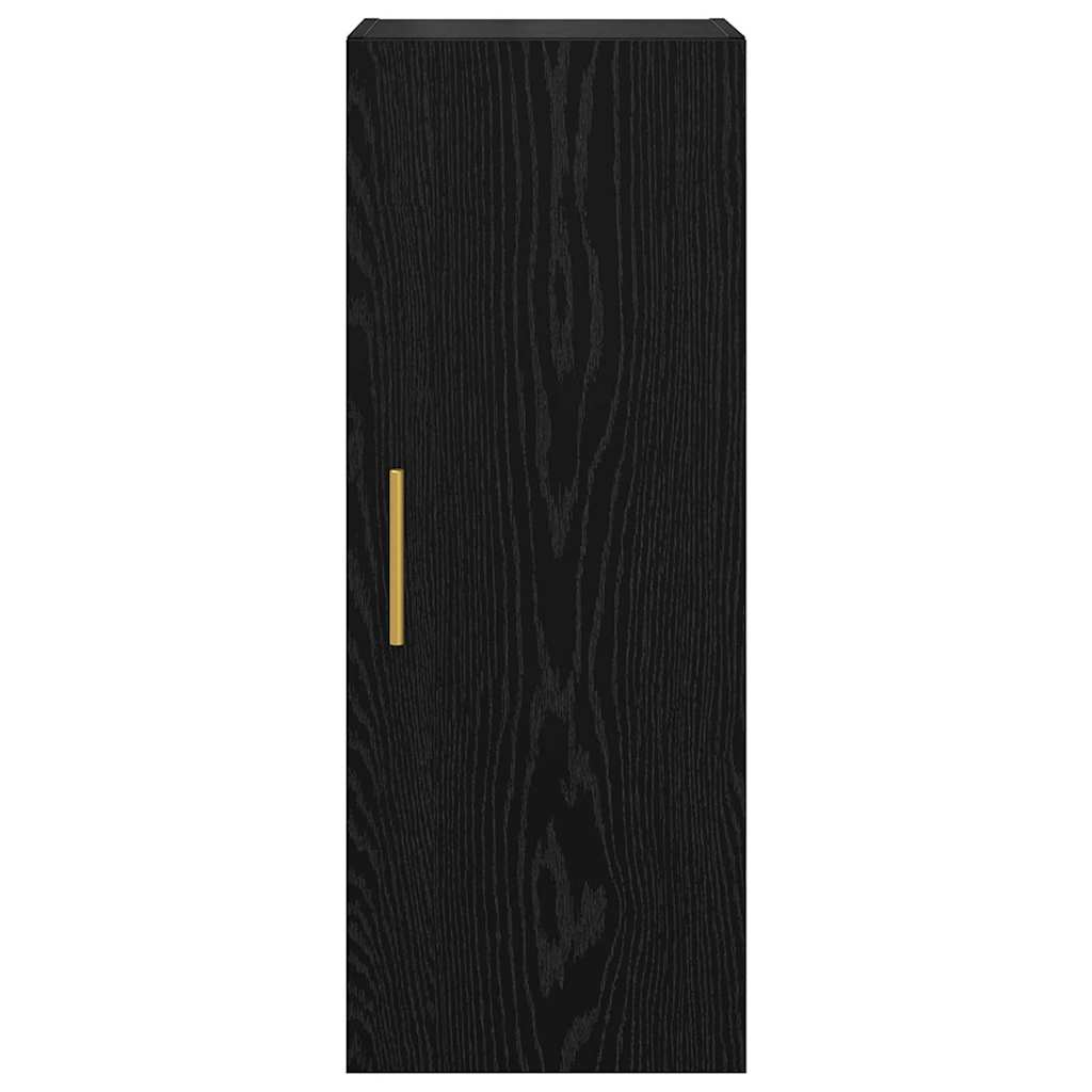 vidaXL Wall Mounted Cabinet Black Oak 34.5 x 34 x 90 cm