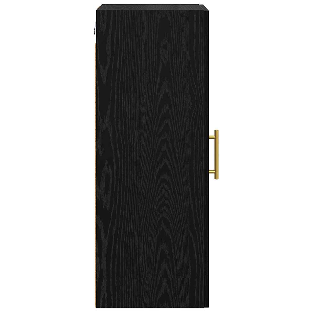 vidaXL Wall Mounted Cabinet Black Oak 34.5 x 34 x 90 cm
