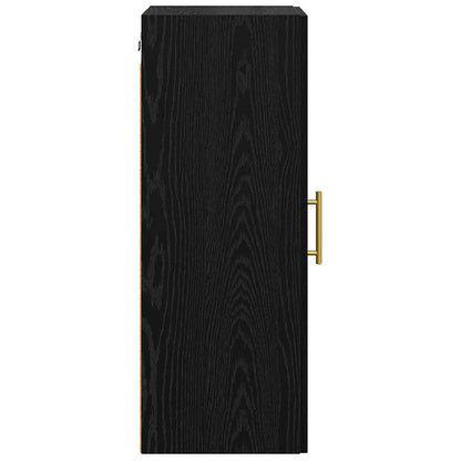 vidaXL Wall Mounted Cabinet Black Oak 34.5 x 34 x 90 cm