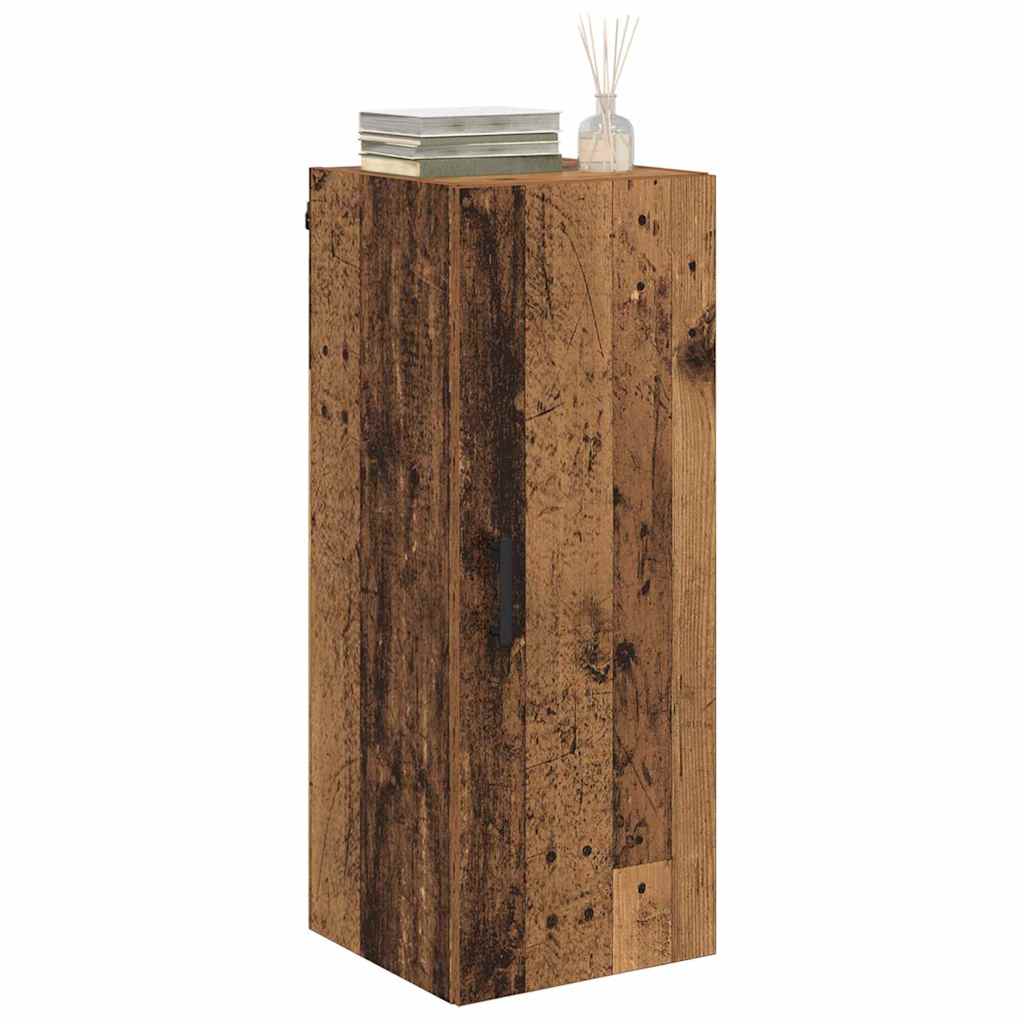 vidaXL Wall Mounted Cabinet Old Wood 34.5 x 34 x 90 cm Engineered Wood