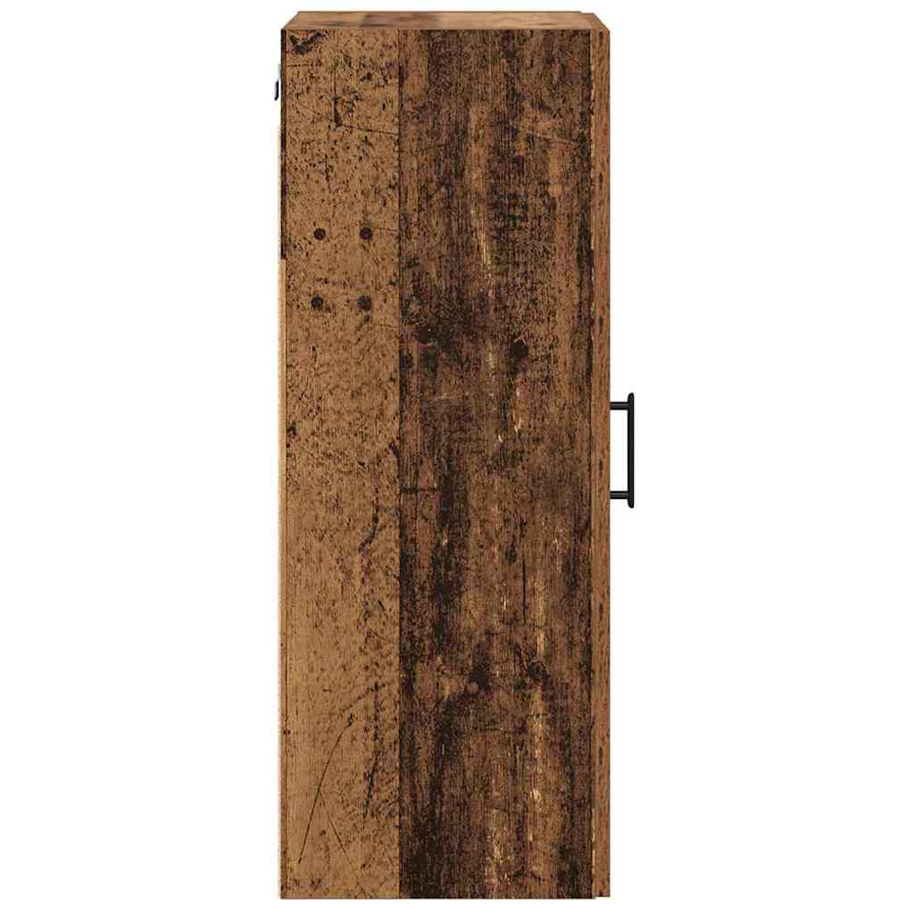 vidaXL Wall Mounted Cabinet Old Wood 34.5 x 34 x 90 cm Engineered Wood