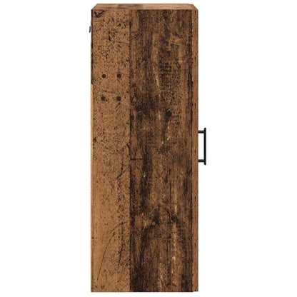 vidaXL Wall Mounted Cabinet Old Wood 34.5 x 34 x 90 cm Engineered Wood