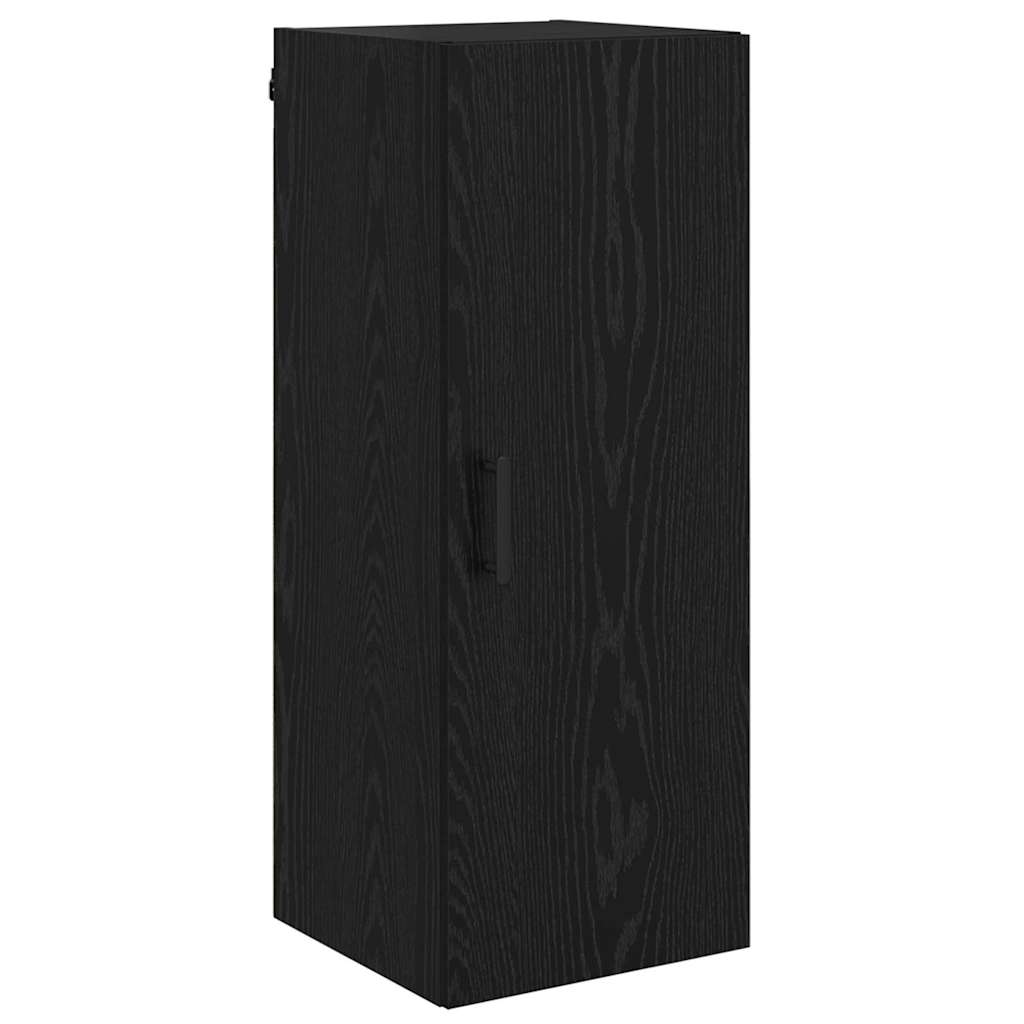 vidaXL Wall Mounted Cabinet Black Oak 34.5 x 34 x 90 cm