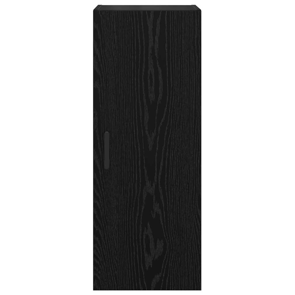 vidaXL Wall Mounted Cabinet Black Oak 34.5 x 34 x 90 cm
