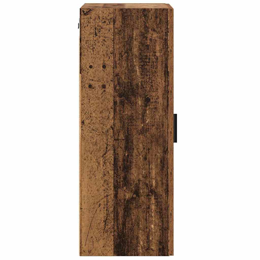 vidaXL Wall Mounted Cabinet Old Wood 34.5 x 34 x 90 cm Engineered Wood
