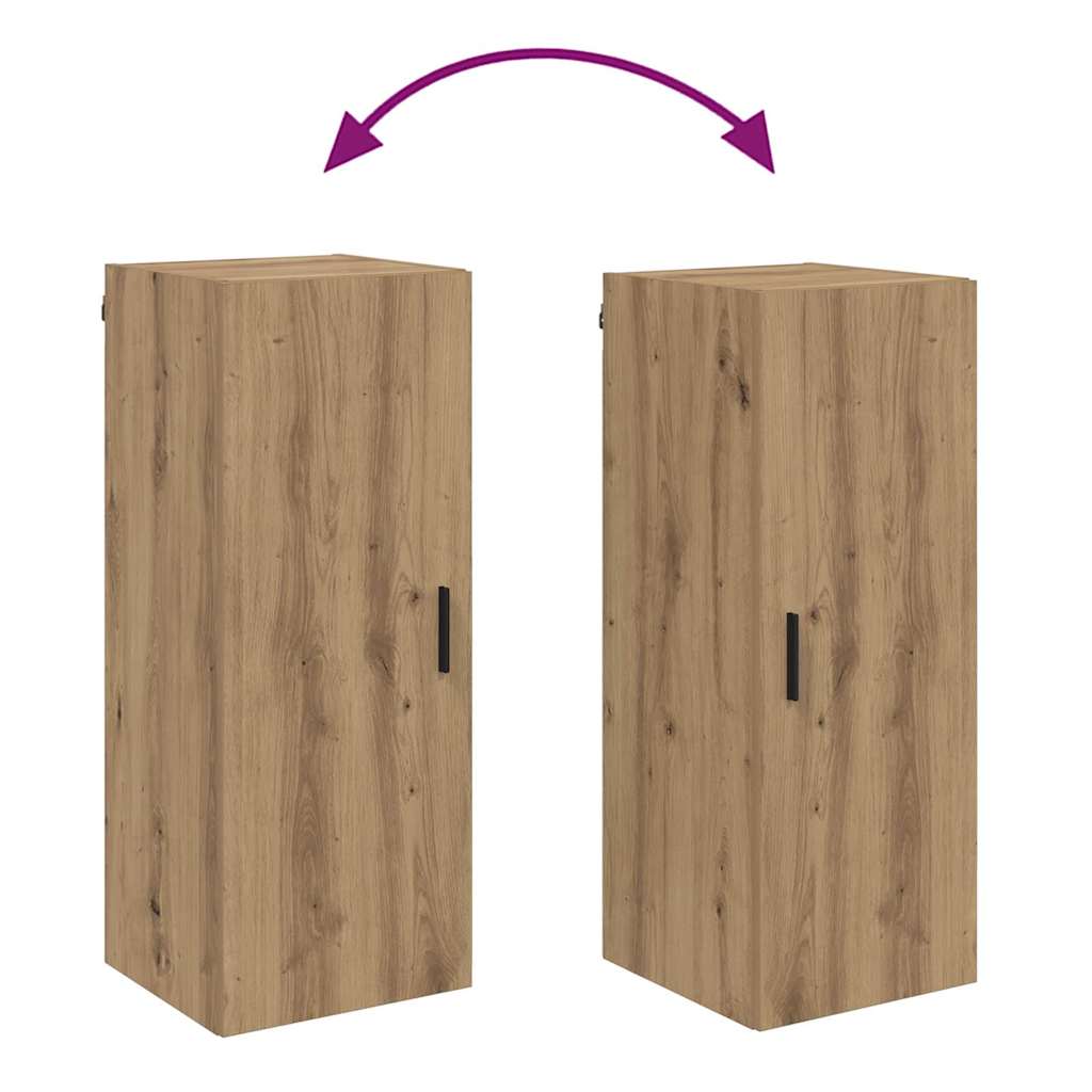 vidaXL Wall Mounted Cabinet Artisan Oak 34.5 x 34 x 90 cm