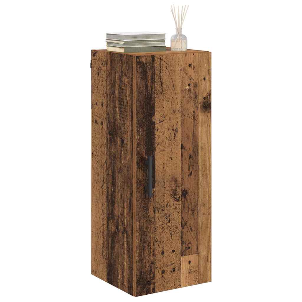 vidaXL Wall Mounted Cabinet Old Wood 34.5 x 34 x 90 cm Engineered Wood