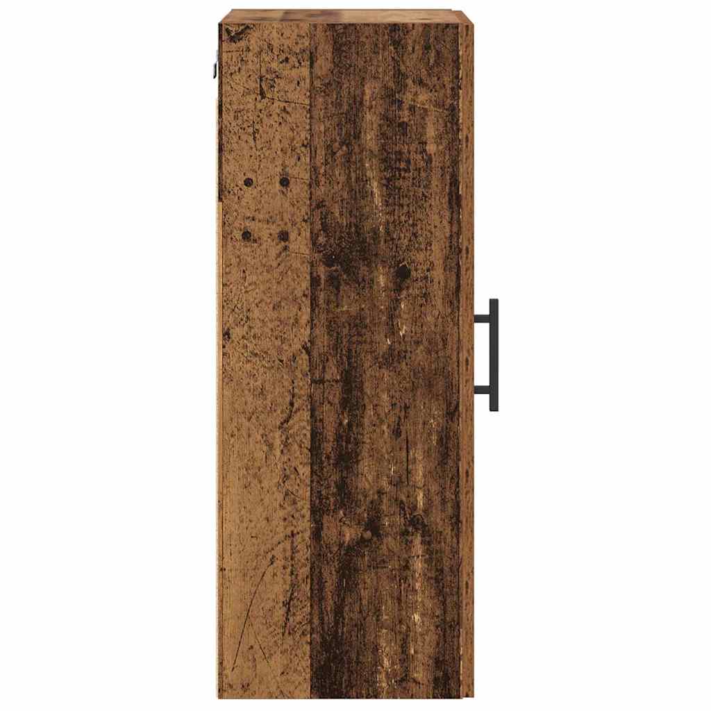 vidaXL Wall Mounted Cabinet Old Wood 34.5 x 34 x 90 cm Engineered Wood