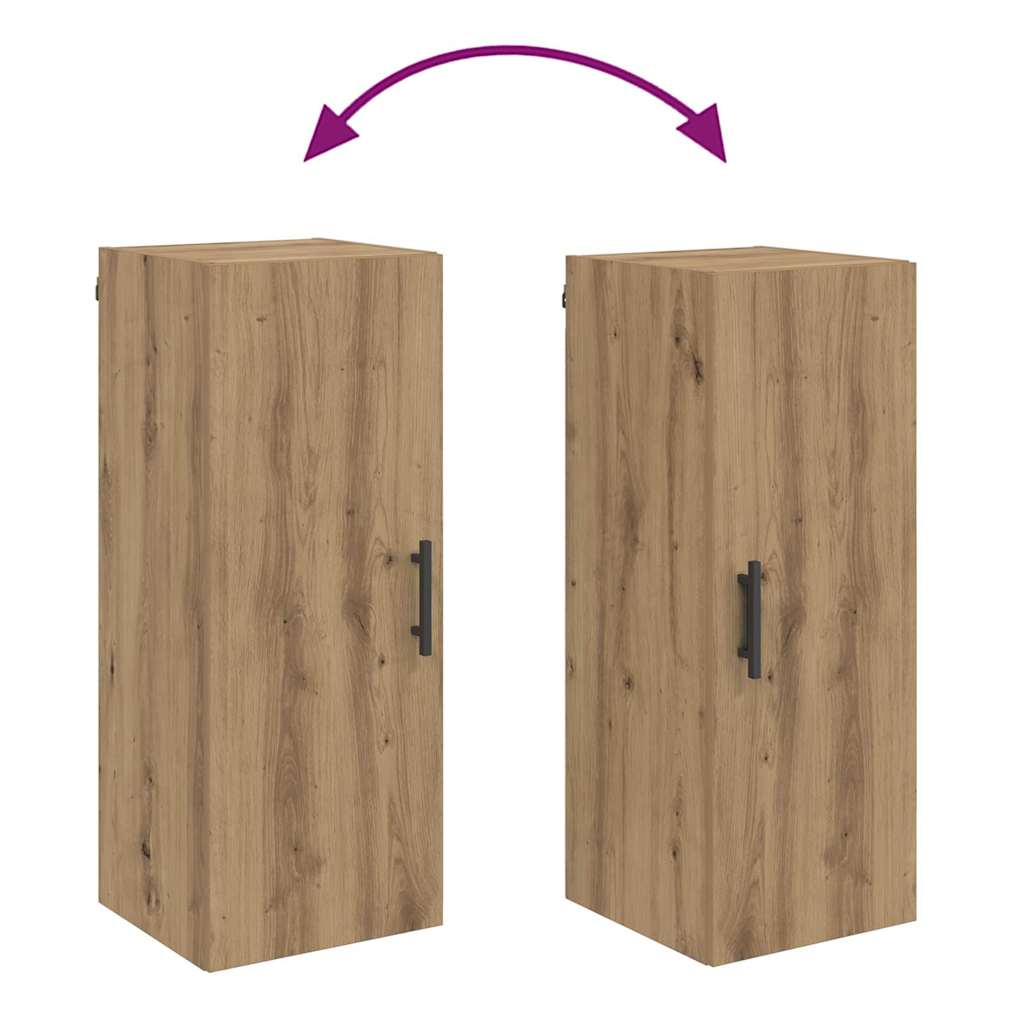 vidaXL Wall Mounted Cabinet Artisan Oak 34.5 x 34 x 90 cm