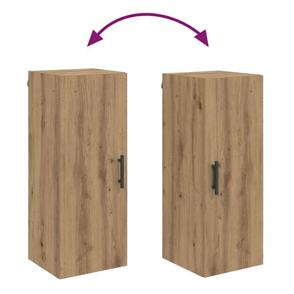 vidaXL Wall Mounted Cabinet Artisan Oak 34.5 x 34 x 90 cm