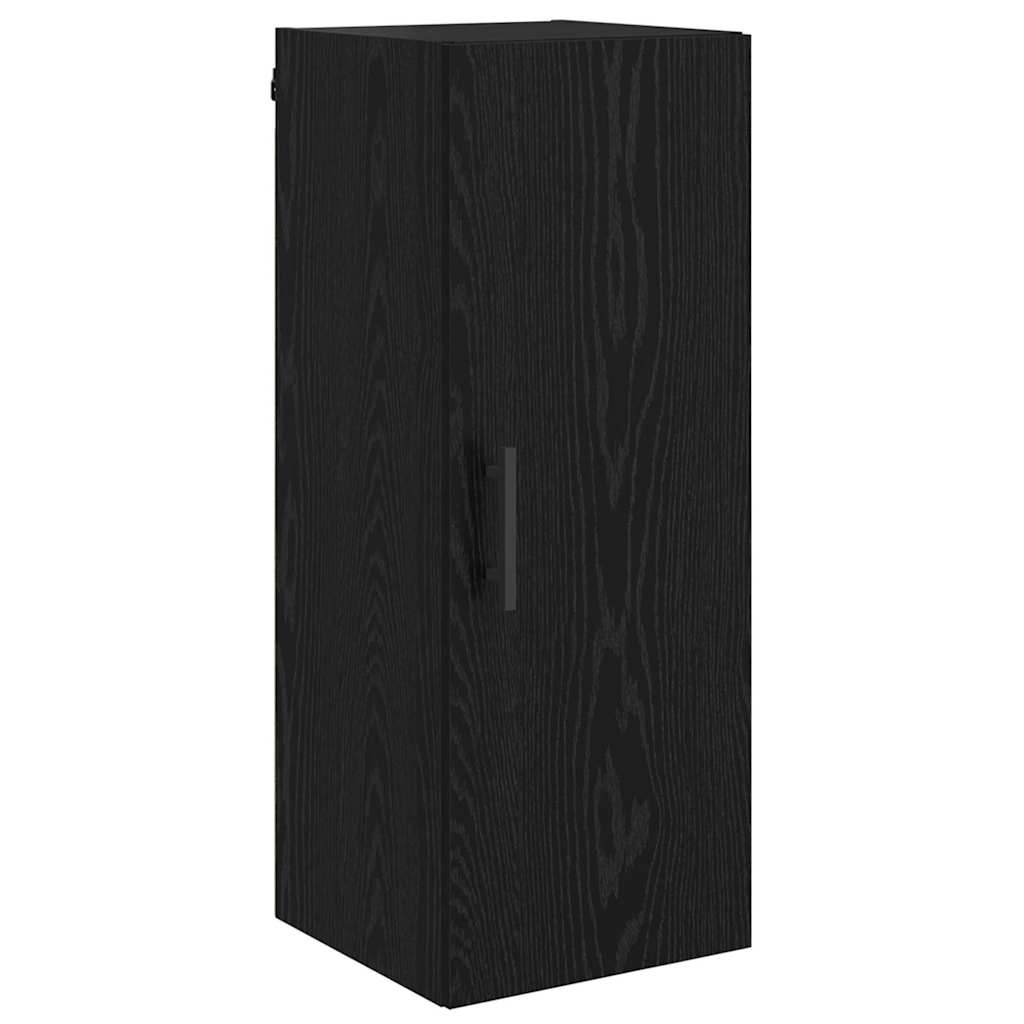 vidaXL Wall Mounted Cabinet Black Oak 34.5 x 34 x 90 cm