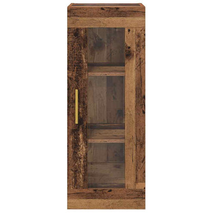 vidaXL Wall Mounted Cabinet Old Wood 34.5 x 34 x 90 cm