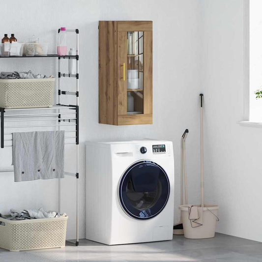 vidaXL Wall Mounted Cabinet Artisan Oak 34.5 x 34 x 90 cm