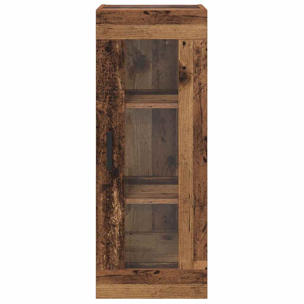 vidaXL Wall Mounted Cabinet Old Wood 34.5 x 34 x 90 cm