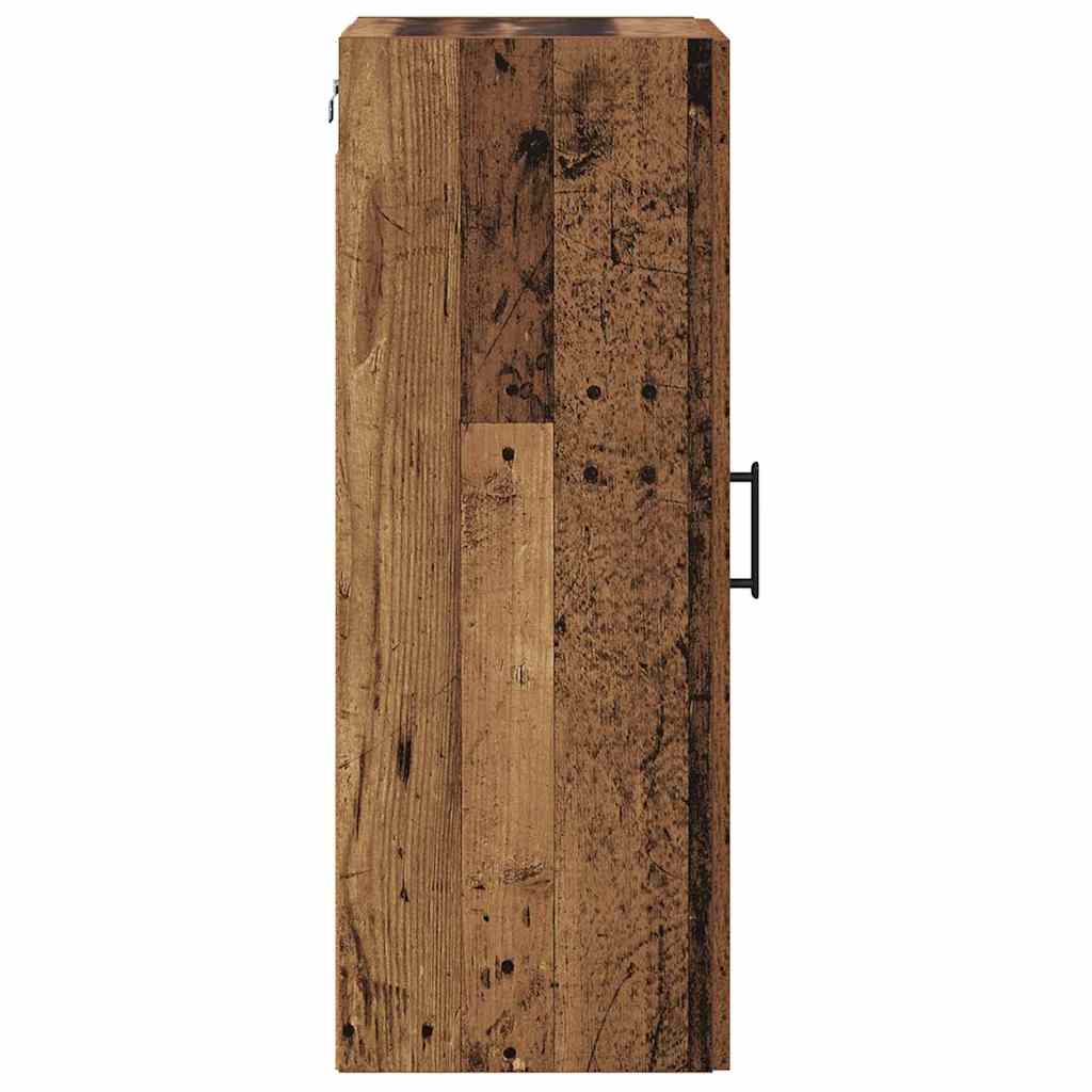 vidaXL Wall Mounted Cabinet Old Wood 34.5 x 34 x 90 cm