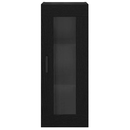 vidaXL Wall Mounted Cabinet Black Oak 34.5 x 34 x 90 cm