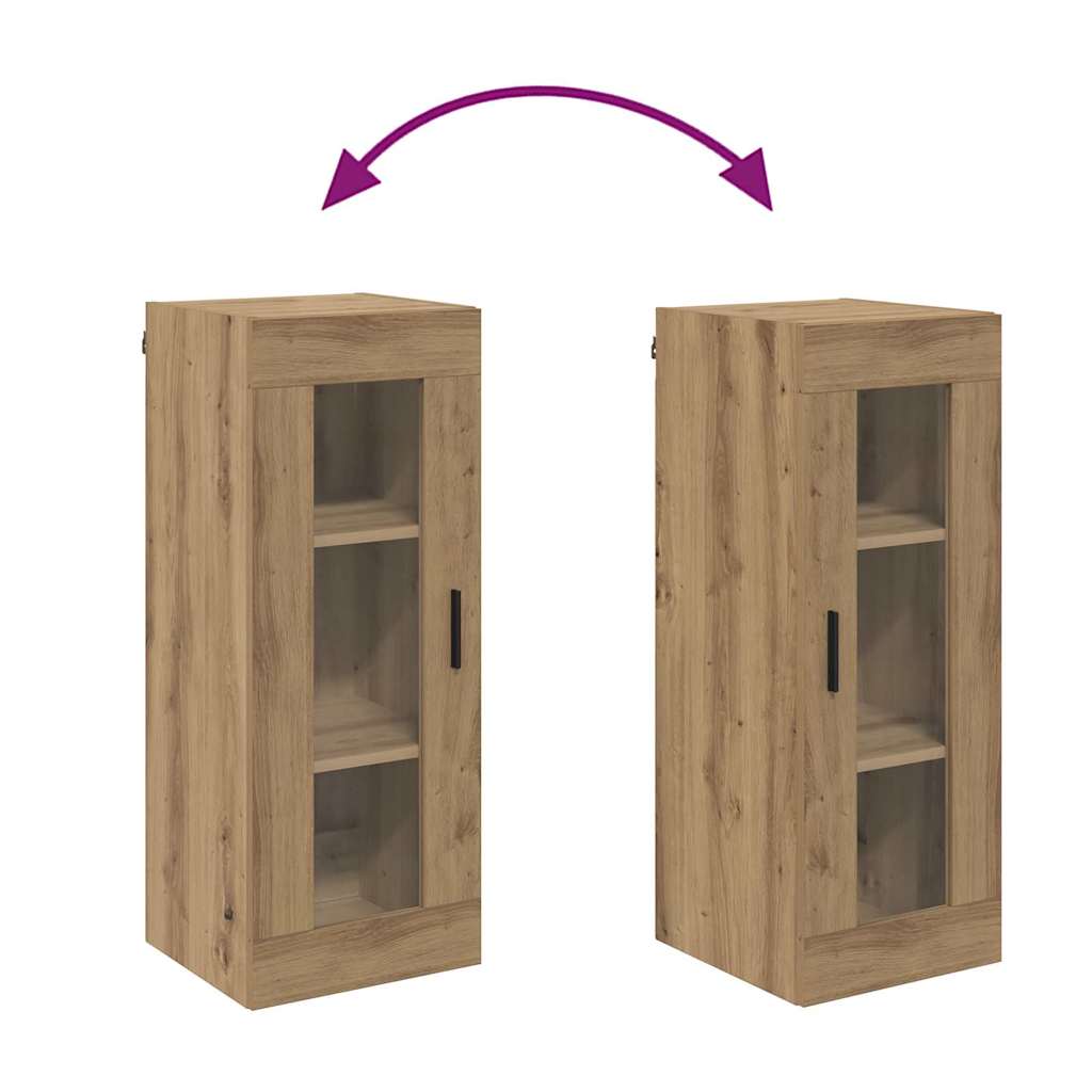 vidaXL Wall Mounted Cabinet Artisan Oak 34.5 x 34 x 90 cm