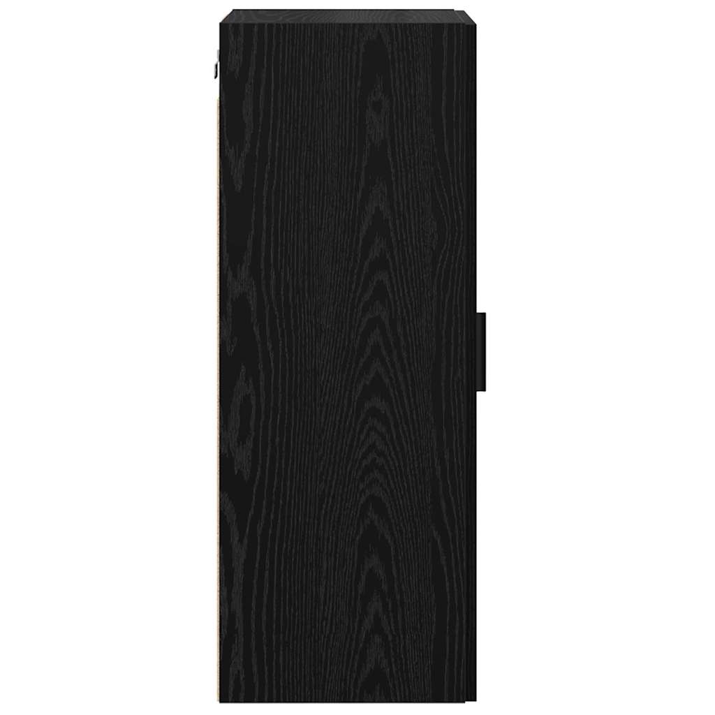 vidaXL Wall Mounted Cabinet Black Oak 34.5 x 34 x 90 cm