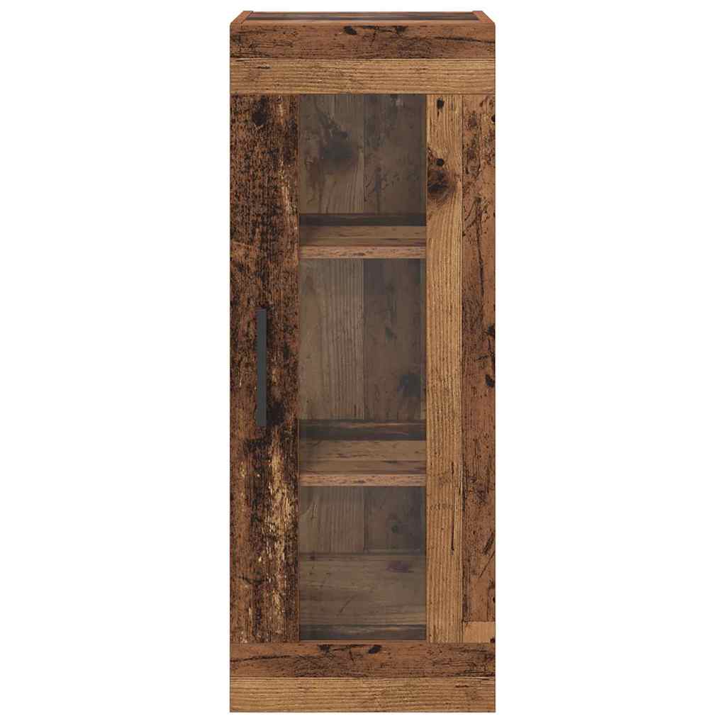 vidaXL Wall Mounted Cabinet Old Wood 34.5 x 34 x 90 cm