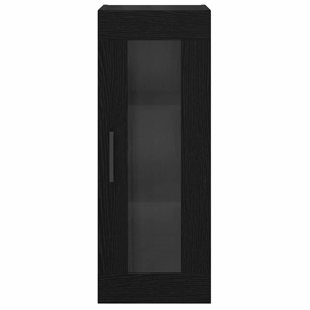 vidaXL Wall Mounted Cabinet Black Oak 34.5 x 34 x 90 cm