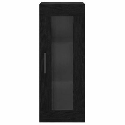 vidaXL Wall Mounted Cabinet Black Oak 34.5 x 34 x 90 cm