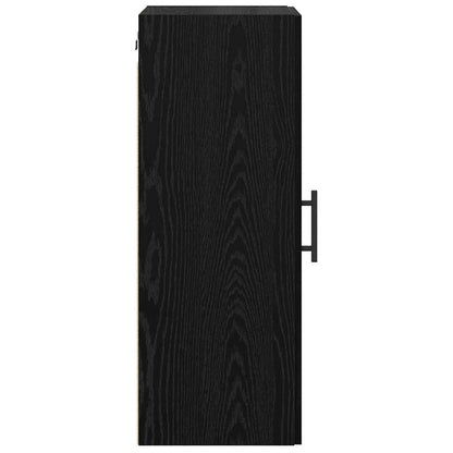vidaXL Wall Mounted Cabinet Black Oak 34.5 x 34 x 90 cm