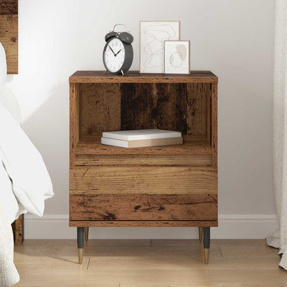 vidaXL Bedside Cabinet Old Wood 40 x 35 x 50 cm Engineered Wood